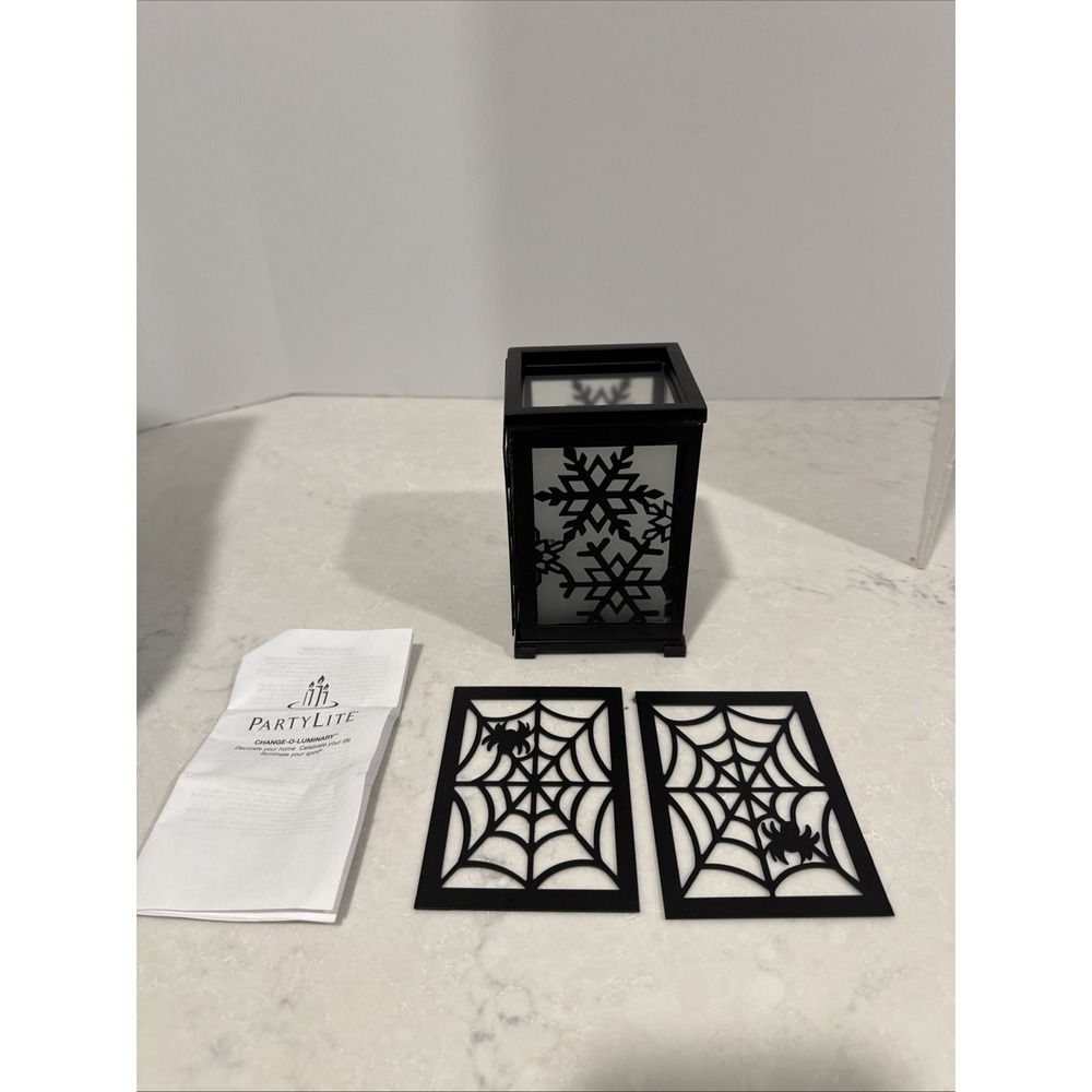 PartyLite Candle Holder with 6 plates P91087, New. Changeable Plates, Magnetic